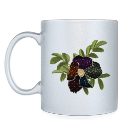 Кружка с принтом Арт-шиповник