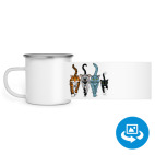 Кружка металлическая белая (круговая запечатка)