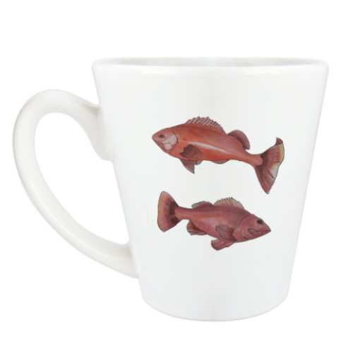 Чашка Латте Красные рыбы