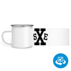 Кружка металлическая белая (круговая запечатка)