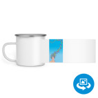 Кружка металлическая белая (круговая запечатка)