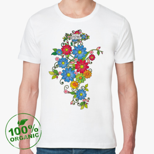 Футболка из органик-хлопка Flowers