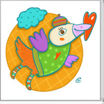   Птичка с сердцем