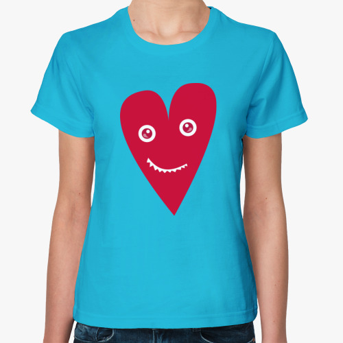Женская футболка Сердце с  зубастой ухмылкой