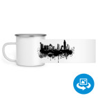 Кружка металлическая белая (круговая запечатка)