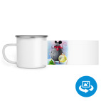 Кружка металлическая белая (круговая запечатка)