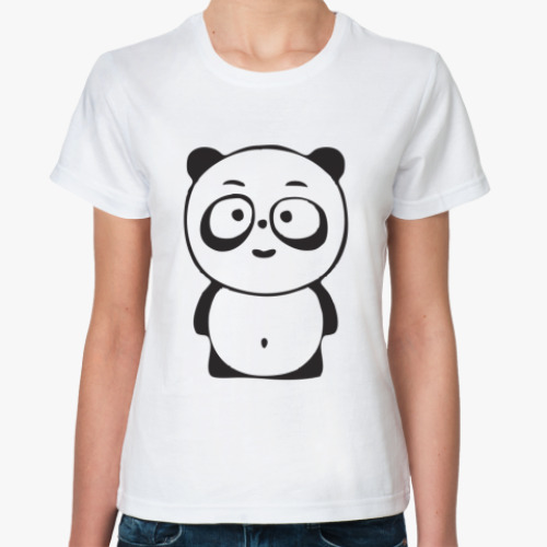 Классическая футболка с принтом панда