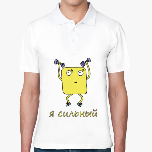 Рубашка поло с принтом Спортсмен