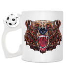 Кружка с футбольным мячиком