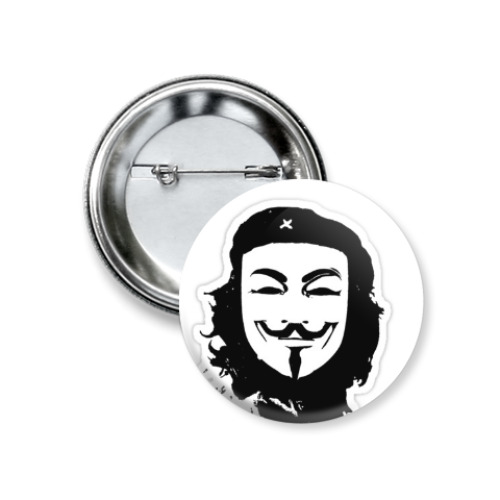 Значок 37мм с принтом вендетта, анонимус, Гай Фокс