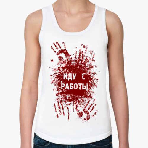 Женская майка с принтом Иду с работы
