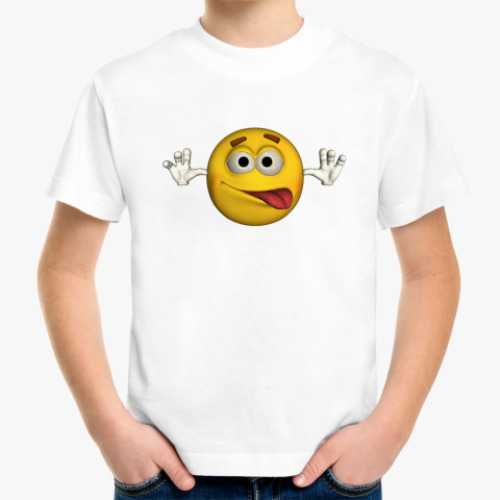Детская футболка с принтом Смайл