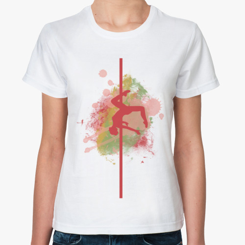 Классическая футболка с принтом Pole Dance