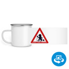 Кружка металлическая белая (круговая запечатка)