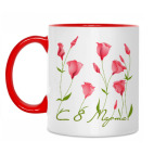 Двухцветная кружка 8 Марта