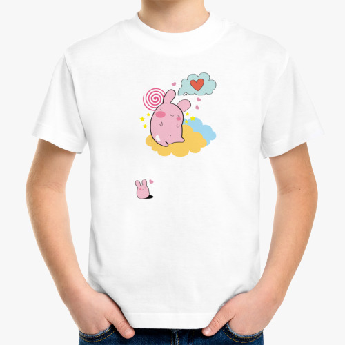 Детская футболка «Кавайный кролик»