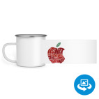 Кружка металлическая белая (круговая запечатка)