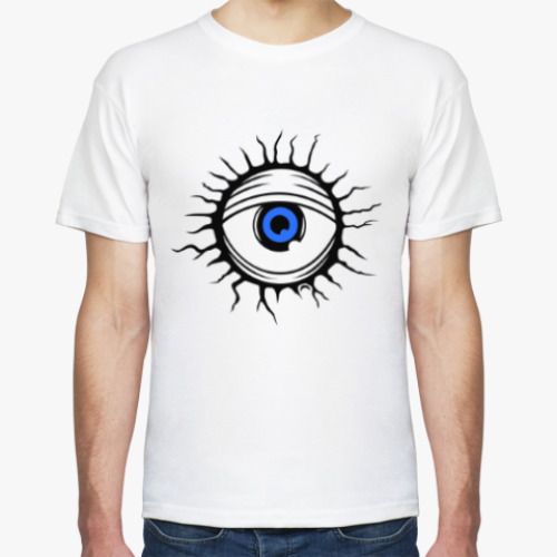 Футболка с принтом Демонический глаз.