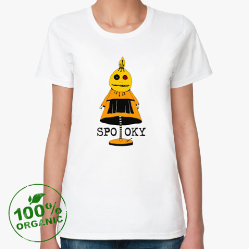 Женская футболка из органик-хлопка  'Страшила'