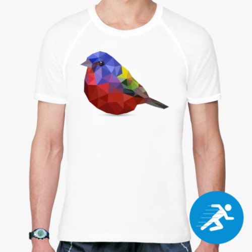 Спортивная футболка Птичка из полигонов