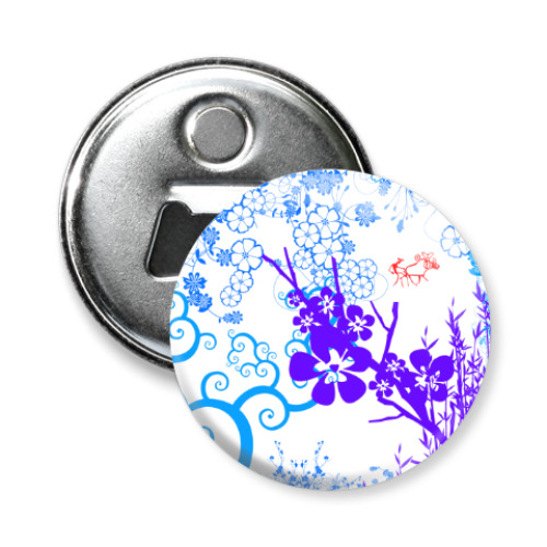 Магнит-открывашка с принтом Сакура