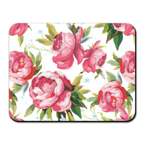 Коврик для мыши с принтом 'Пионы'