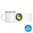 Кружка металлическая белая (круговая запечатка)