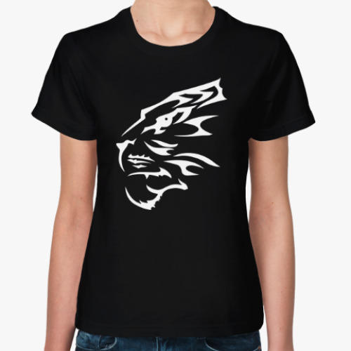 Женская футболка с принтом Тигр узор