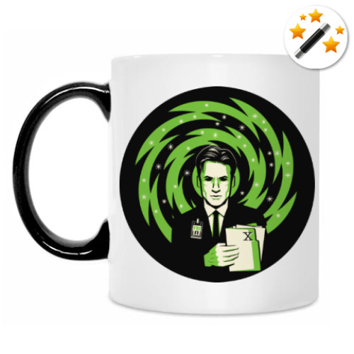 Кружка-хамелеон с принтом The X-Files Fox Mulder