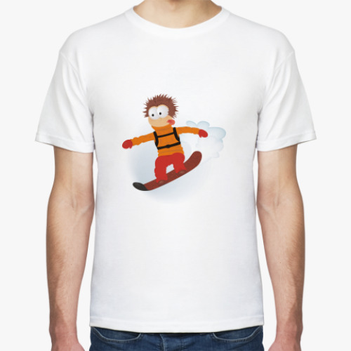 Футболка с принтом Сноубордист