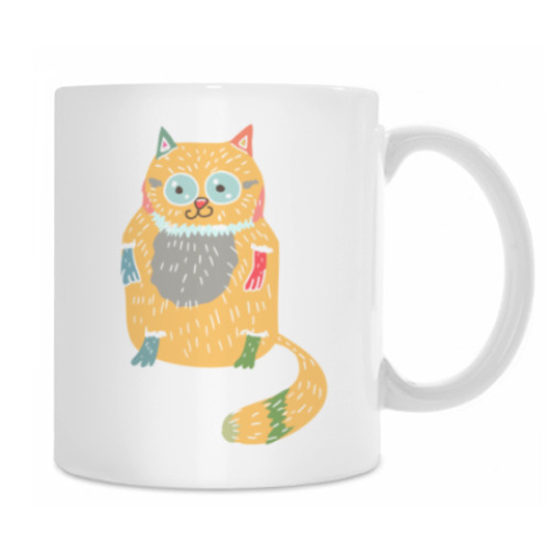 Кружка с принтом Котик