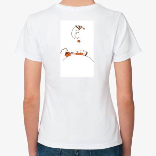 Классическая футболка с принтом есть ли ангелы?