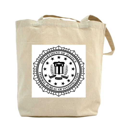 Сумка шоппер с принтом FBI