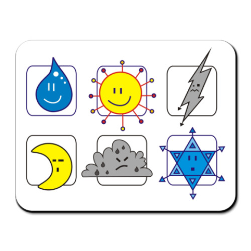 Коврик для мыши с принтом Погодные времена