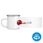 Кружка металлическая белая (круговая запечатка)