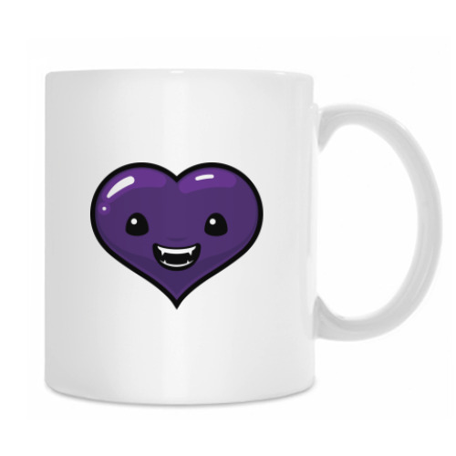 Кружка с принтом Сердце-вампир