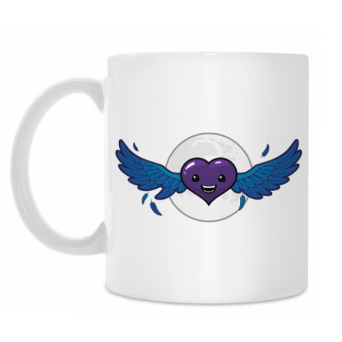 Кружка с принтом Сердце-вампир