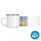 Кружка металлическая белая (круговая запечатка)