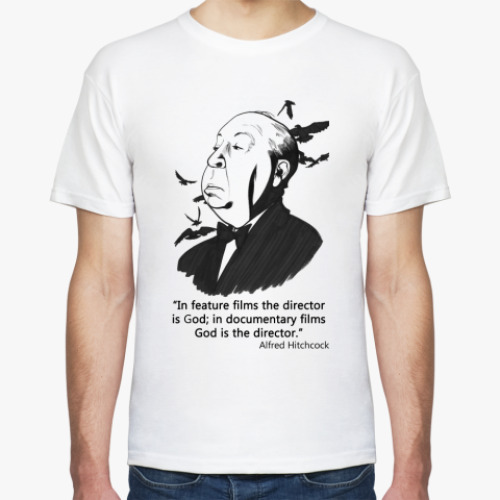 Футболка с принтом Хичкок