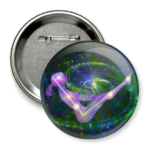 Значок 75мм с принтом Галактическая Парипурна Наваса