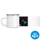 Кружка металлическая белая (круговая запечатка)