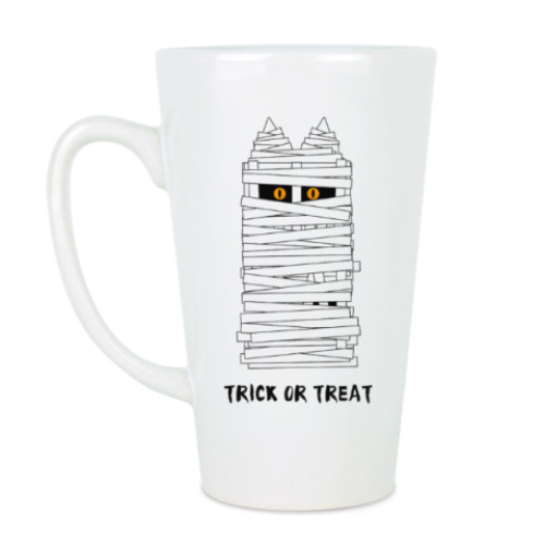 Чашка Латте с принтом Хэллоуин