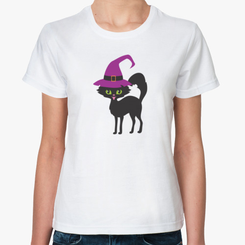 Классическая футболка с принтом BLACK CAT 13