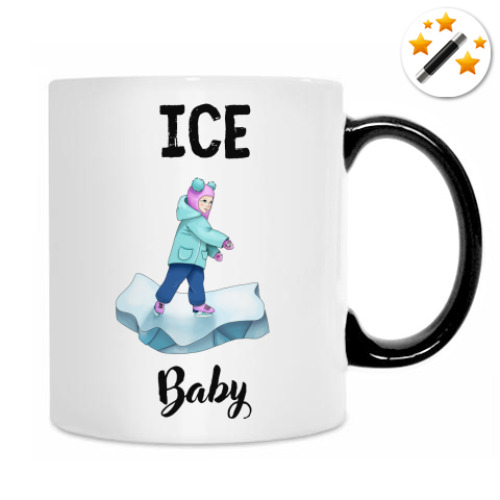 Кружка-хамелеон с принтом Ice baby