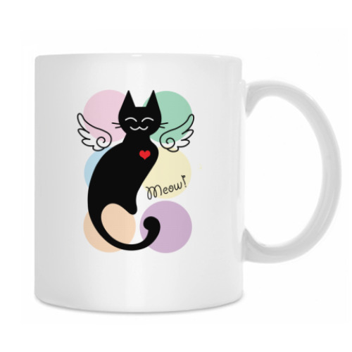 Кружка с принтом Meow!