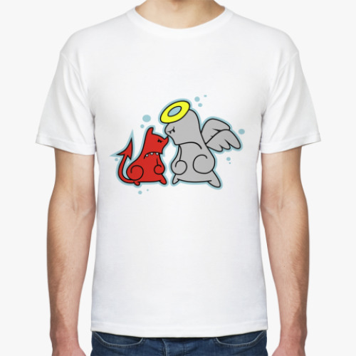 Футболка с принтом Angel Vs Devil