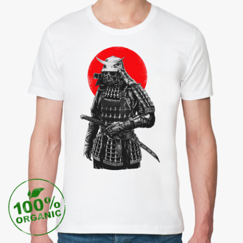 Футболка из органик-хлопка с принтом Мертвый самурай
