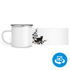 Кружка металлическая белая (круговая запечатка)