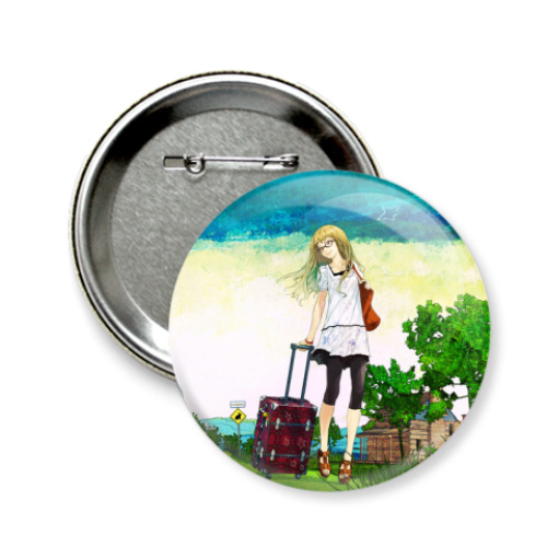 Значок 58мм Люблю дачу