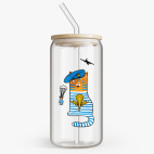 Банка с бамбуковой крышкой